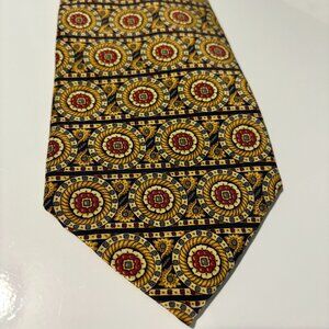 Metropolitan Museum of Art Men's Tie 100% Silk Gold/Rust/Black Antiquities Desi